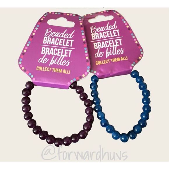 Bundle Sale 3 for $15 | Purple & Blue Stretch Bead Bracelets - Picture 1 of 6